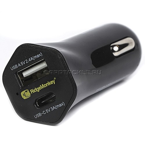 Зарядное устройство от прикуривателя авто RidgeMonkey Vault 15w USB-C Car Charger